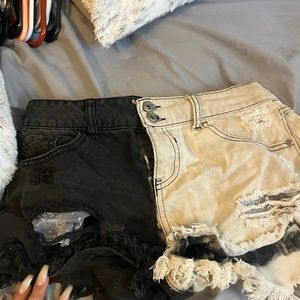 Size 3 juniors shorts half bleached